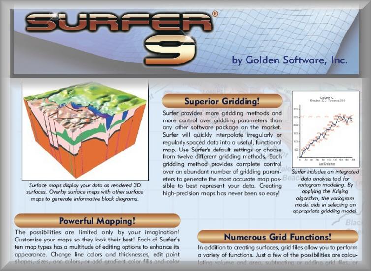 Otros lugares Toro Sueño áspero Software SURFER9 for a Powerful Contouring, Gridding,... - News - GEOoffice  - geologie, geochemie, geotechnika ...